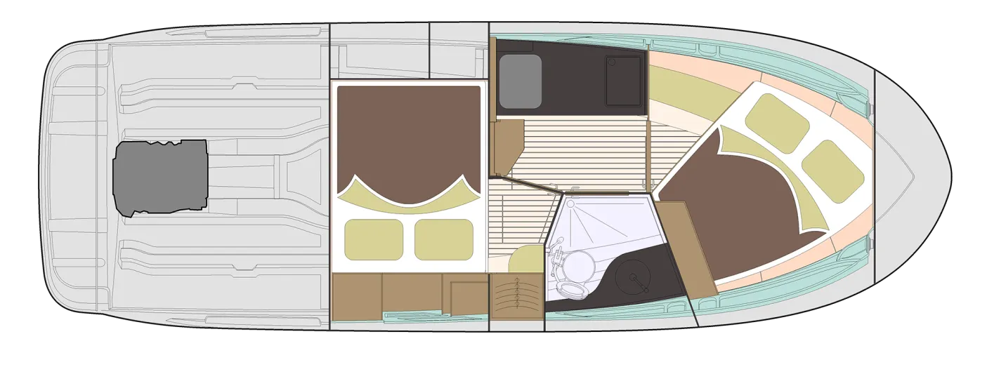 MAREX 310 Sun Cruiser 2026 layout drawing 4